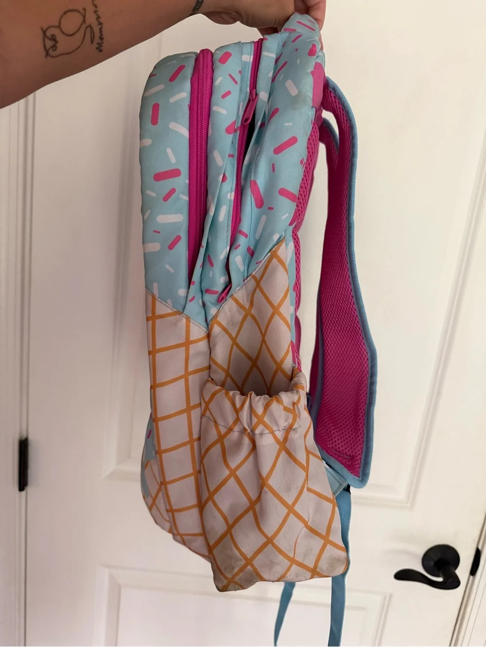 Baseball Lifestyle 101 Ice Cream Cone Sprinkle Backpack - Blue & Pink